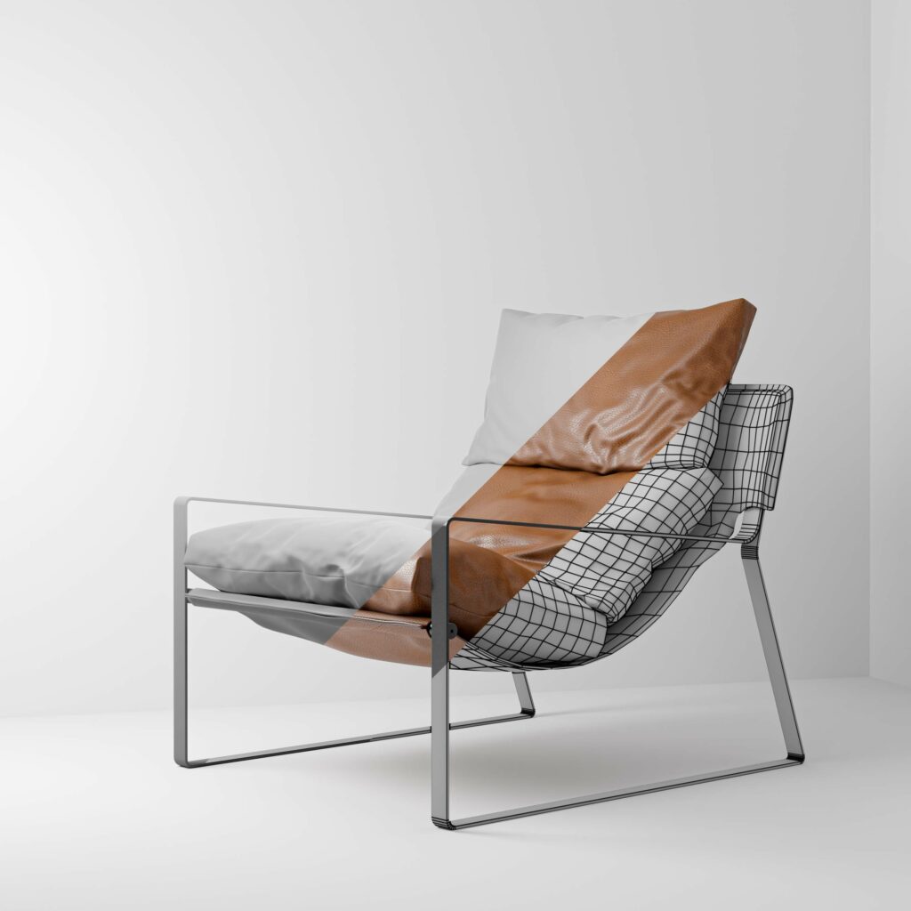 Wizualizacja 3D Grafika Ilustracja Zdjęcie Animacja Przykład Obraz Krzesło Produktów Wizualizacjewizualizacja architektonicznaa model